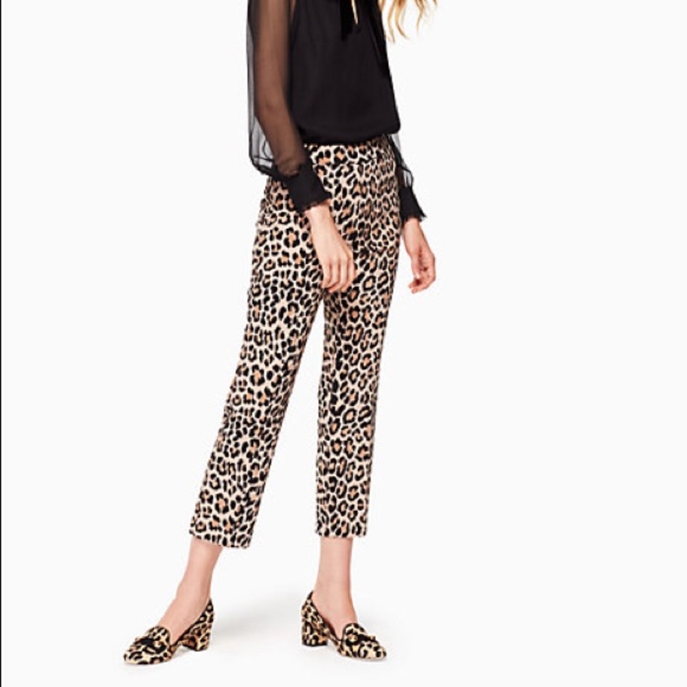 Kate Spade Leopard Print Cigarette Pant